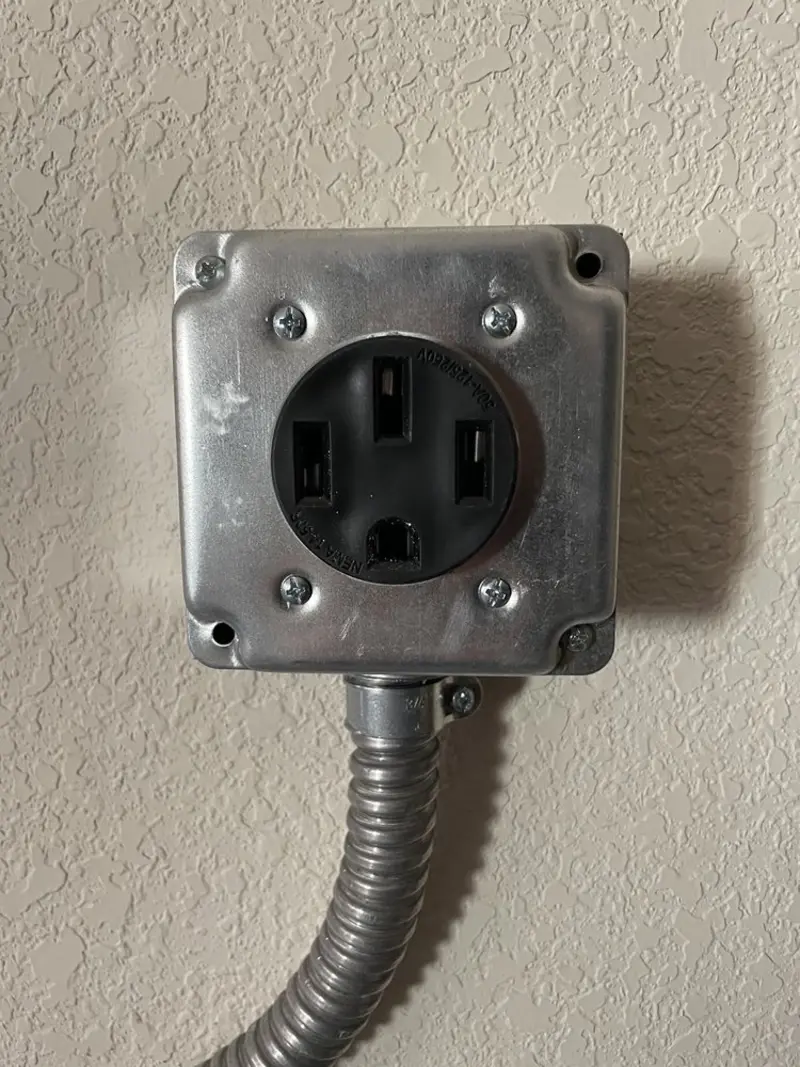 NEMA 14-50 outlet installed for Smart Home Electrical in Dimmitt